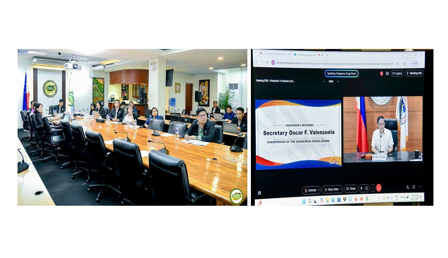 PDEA nakilahok sa ika-204 na Regular na Pulong ng DDB