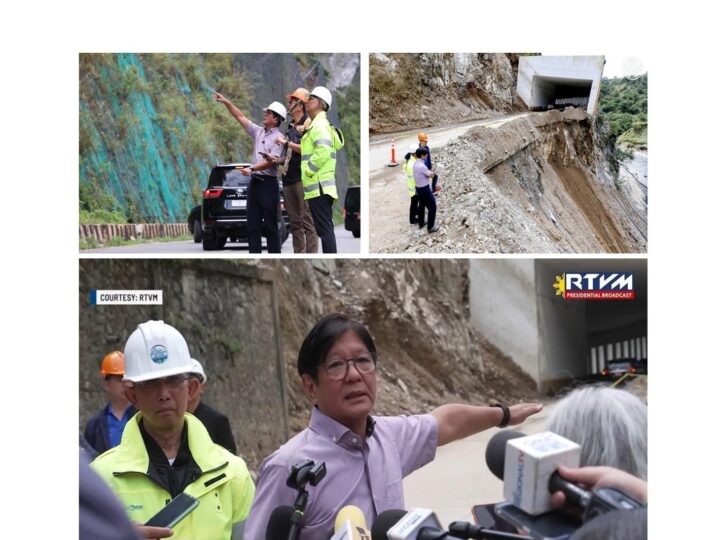 Marcos Inspects Damaged ₱264-M Rock Shed in Benguet, Calls Project “Useless”