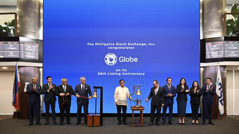 Globe Telecom Celebrates 50 Years of Public Listing, Conducts Bell Ringing Ceremony at the Philippine Stock Exchange