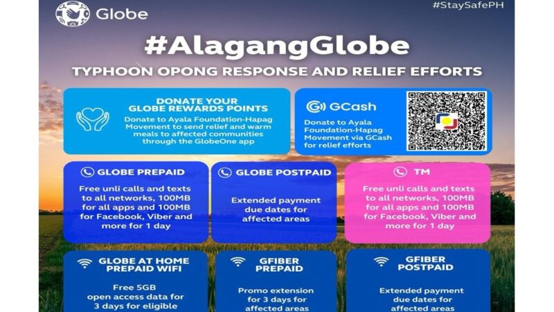 Globe Brings Back Services After Opong Sweeps South Luzon, Visayas