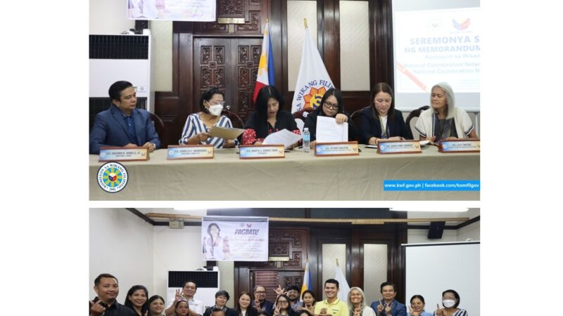 Makasaysayang Lagdaan ng Memorandum ng Kasunduan sa pagitan ng KWF, NCNDO, at NCNI