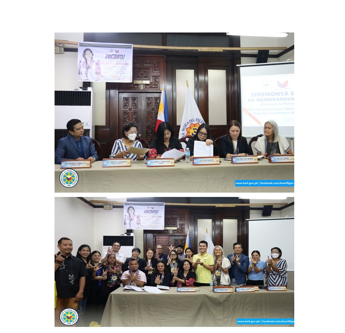 Makasaysayang Lagdaan ng Memorandum ng Kasunduan sa pagitan ng KWF, NCNDO, at NCNI