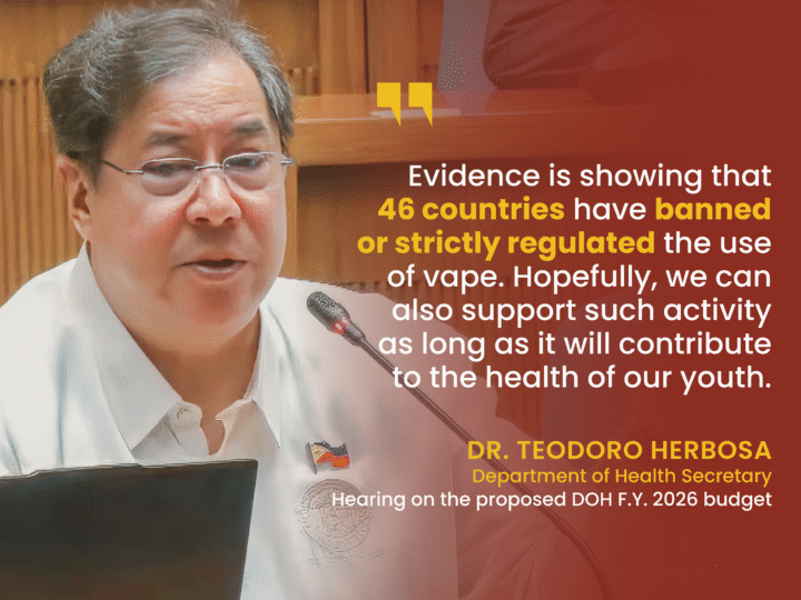 PH SHOULD FOLLOW COUNTRIES THAT STRICTLY REGULATE OR BAN VAPES – HERBOSA