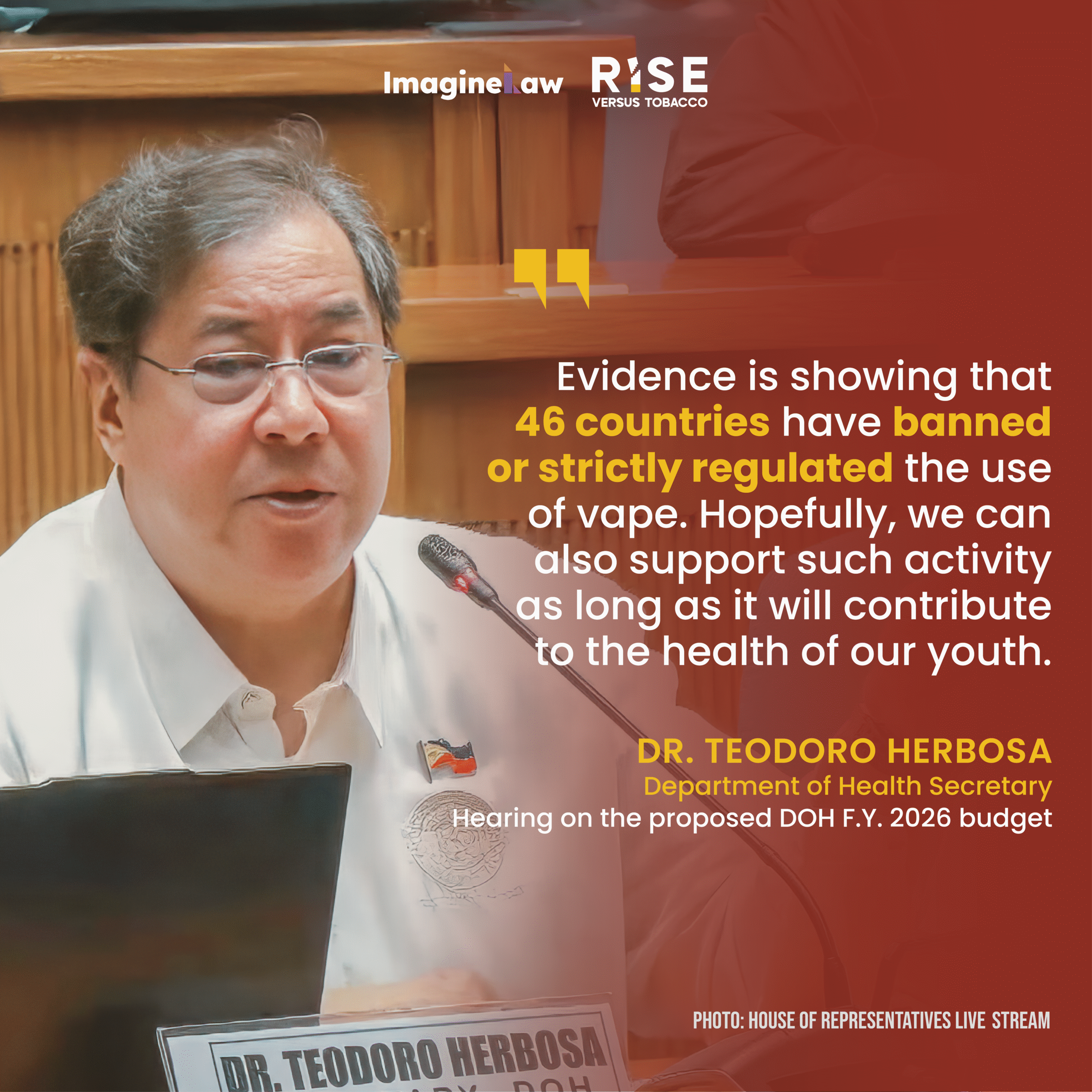 PH SHOULD FOLLOW COUNTRIES THAT STRICTLY REGULATE OR BAN VAPES – HERBOSA
