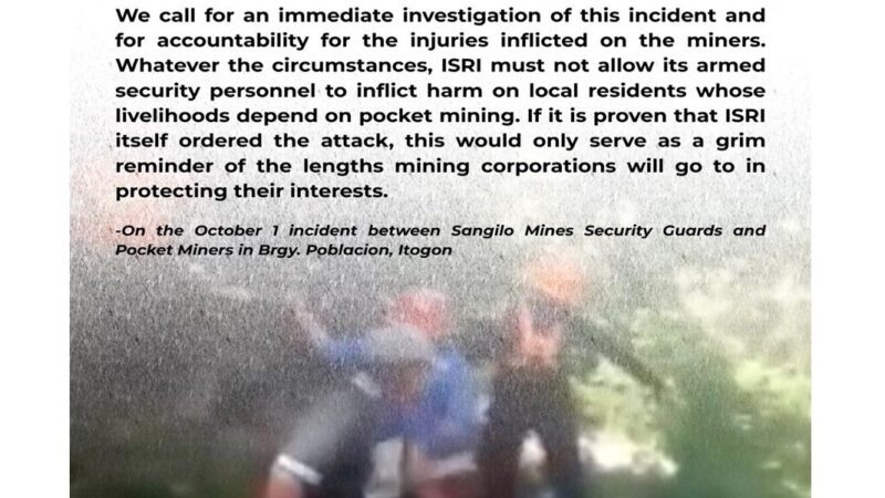 SECURITY GUARDS OF MINING FIRM ATTACK POCKET MINERS