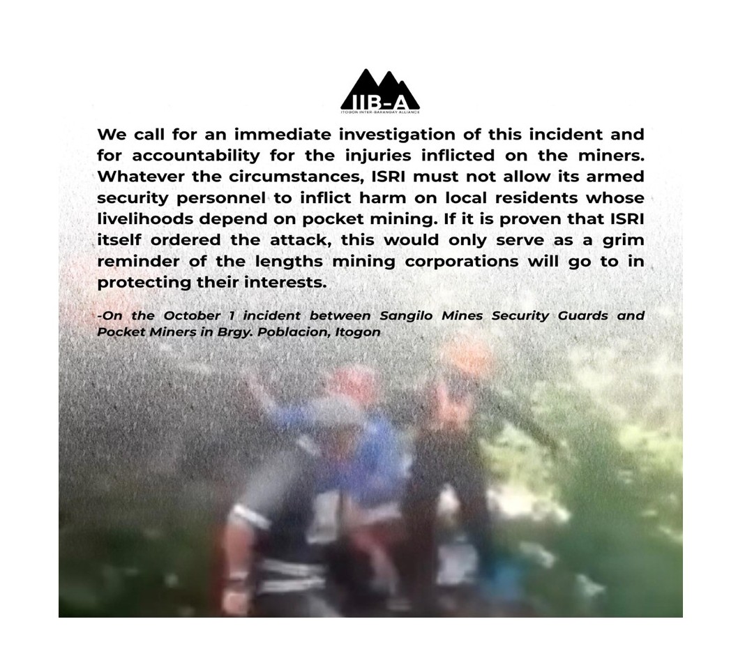 SECURITY GUARDS OF MINING FIRM ATTACK POCKET MINERS