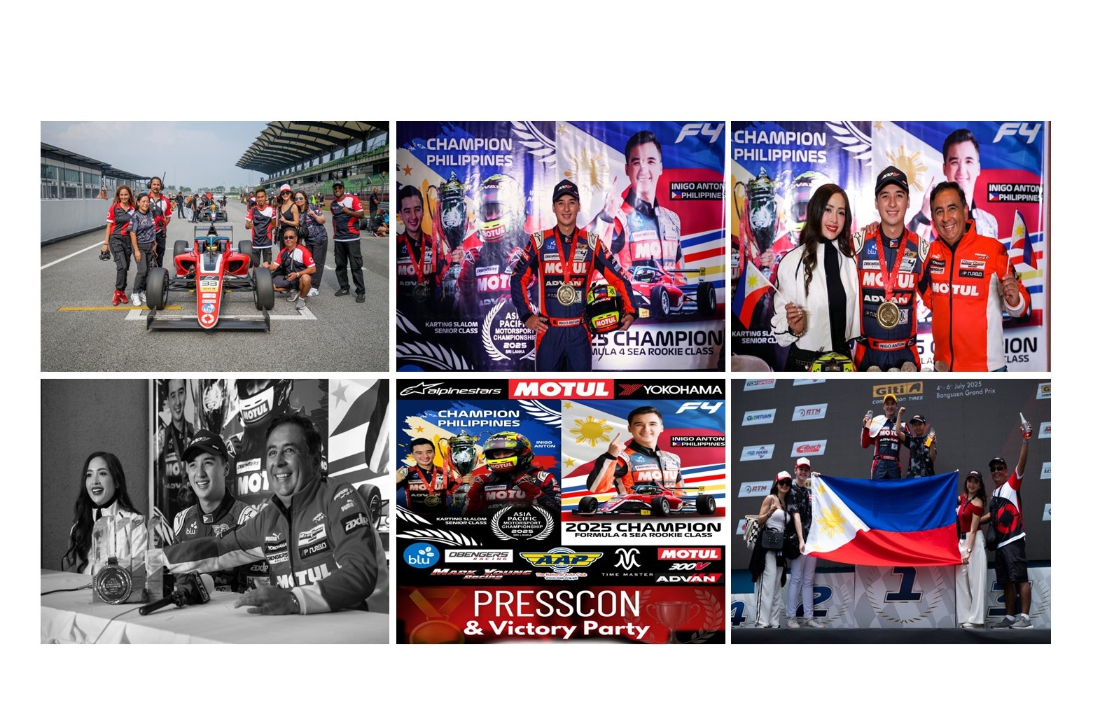 Íñigo Anton ng Baguio, Itinanghal na 2025 F4 Southeast Asia Rookie Champion