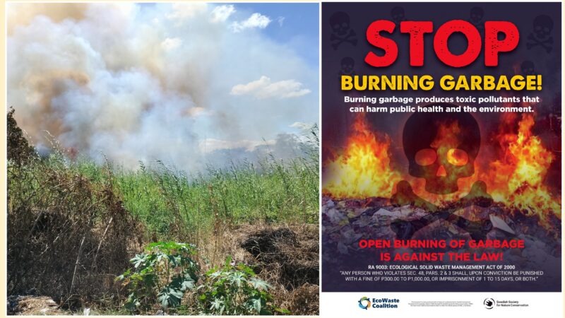 EcoWaste Coalition appeals to concerned communities not to burn post-typhoon debris