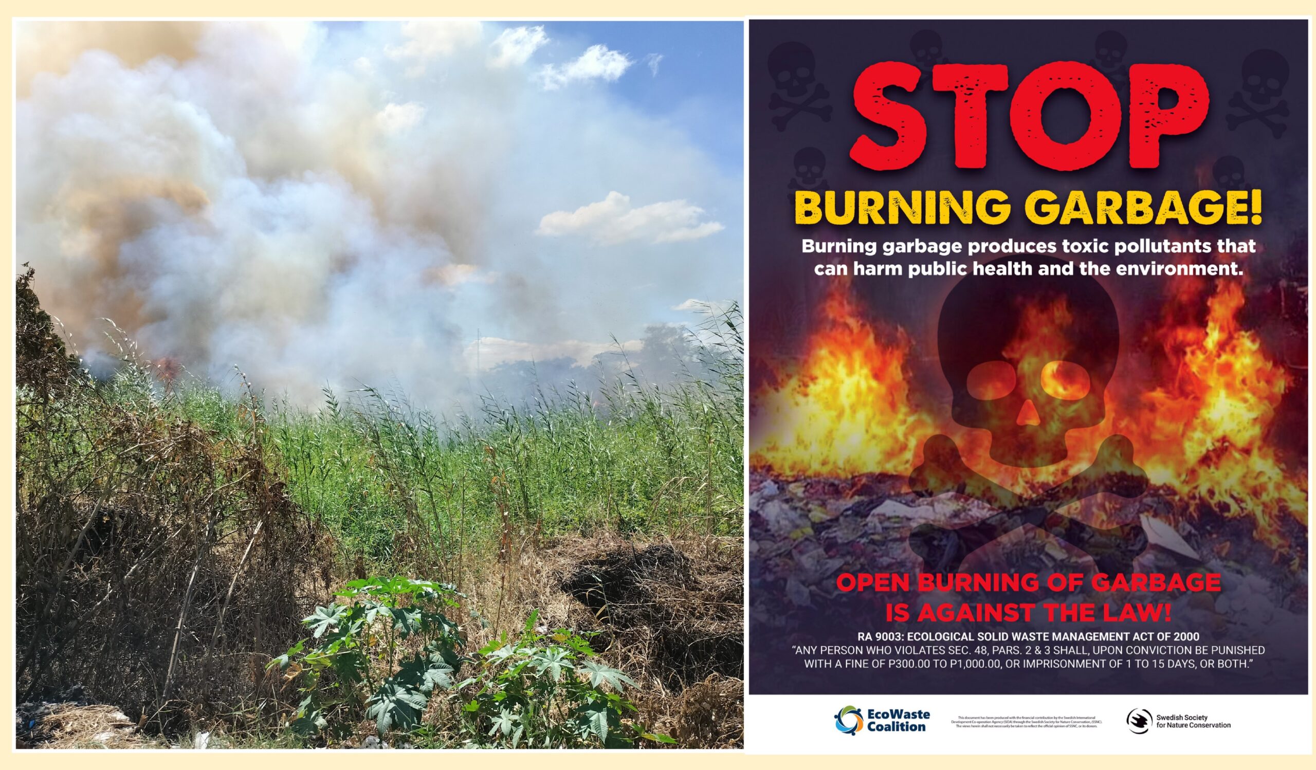 EcoWaste Coalition appeals to concerned communities not to burn post-typhoon debris