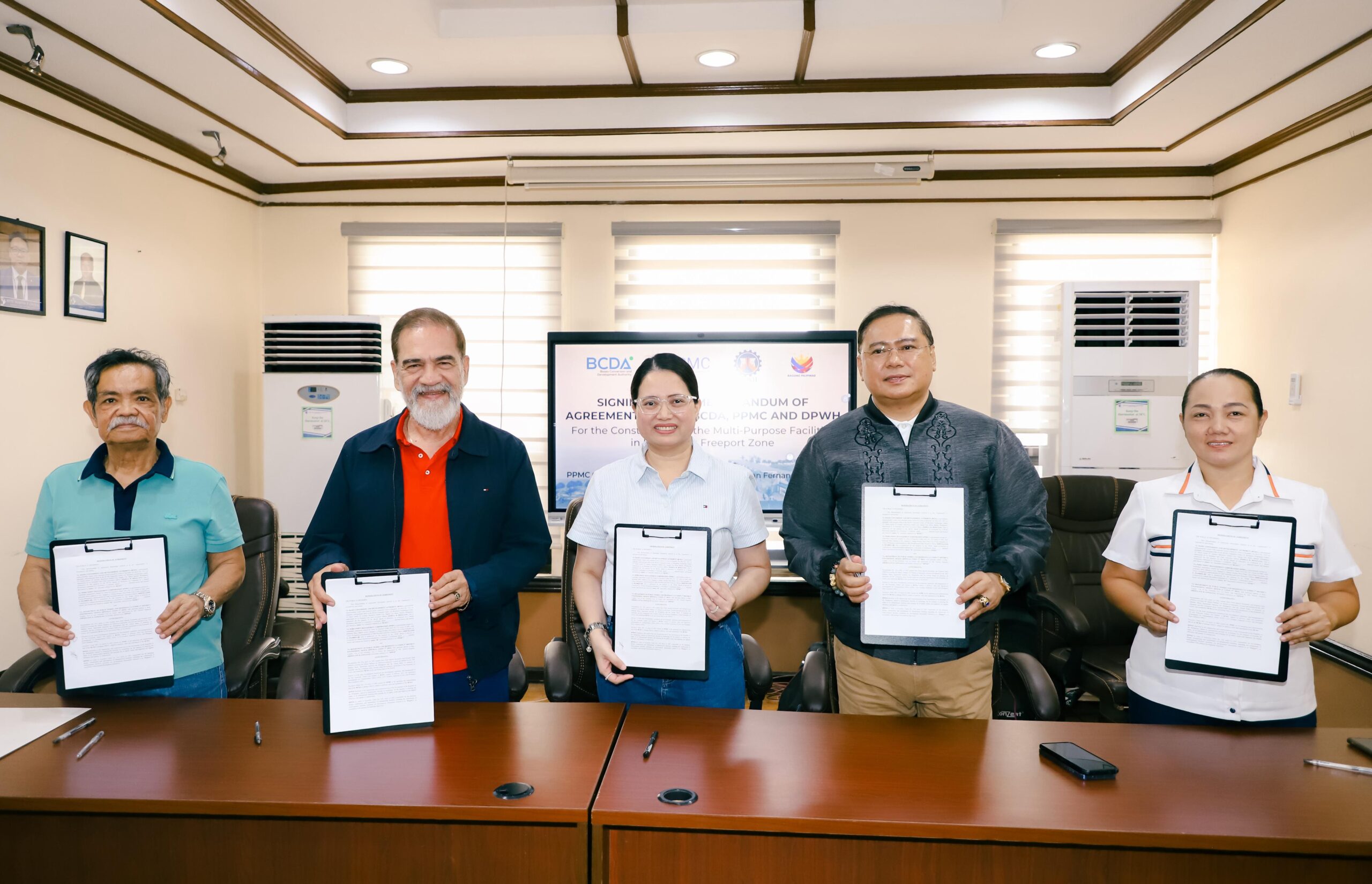 BCDA, DPWH, and PPMC ink a partnership for a multi-purpose sports and recreation complex in Poro Point