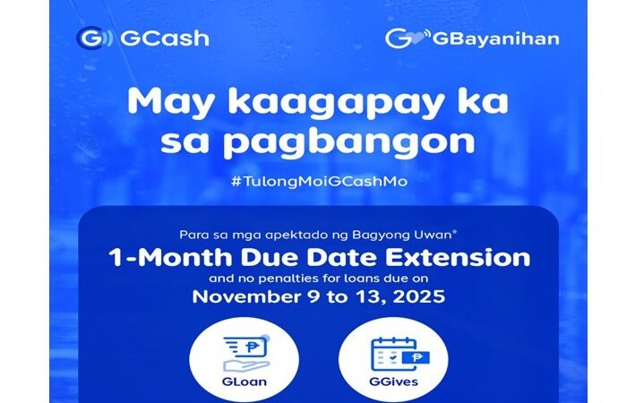 GCash extends 30-day grace period for borrowers affected by Typhoon Uwan