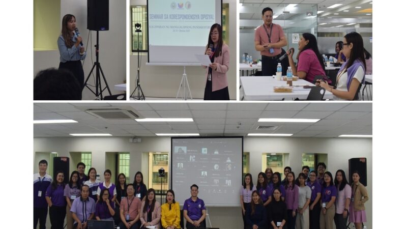 Seminar sa Korespondensiya Opisyal sa Kagawaran ng Manggagawang Pandarayuhan, Pinaigting