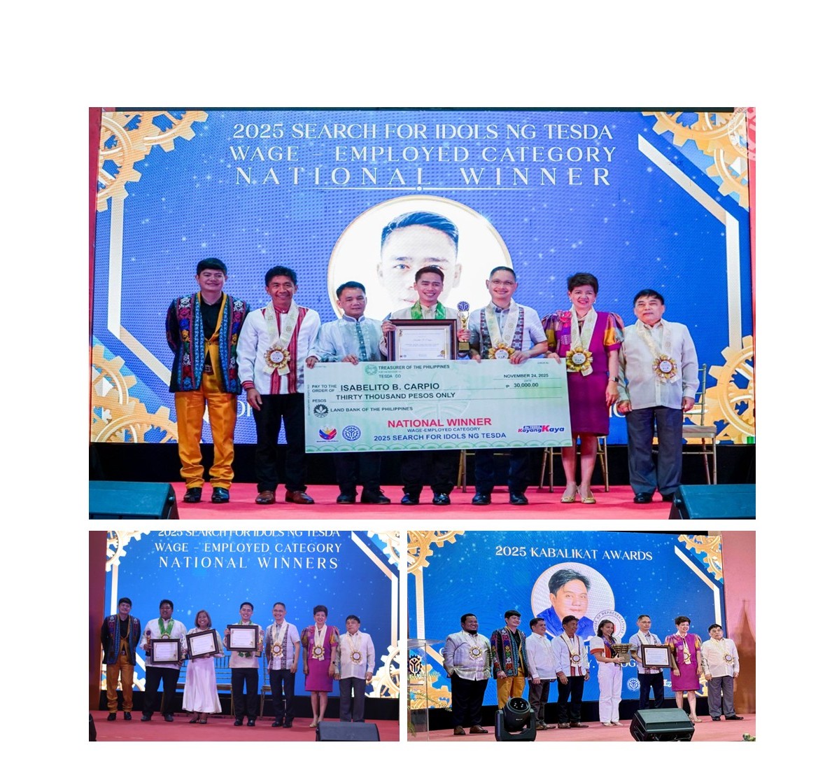 TESDA-CAR Clinches Two National Awards in the 2025 Idols ng TESDA and Kabalikat Awards