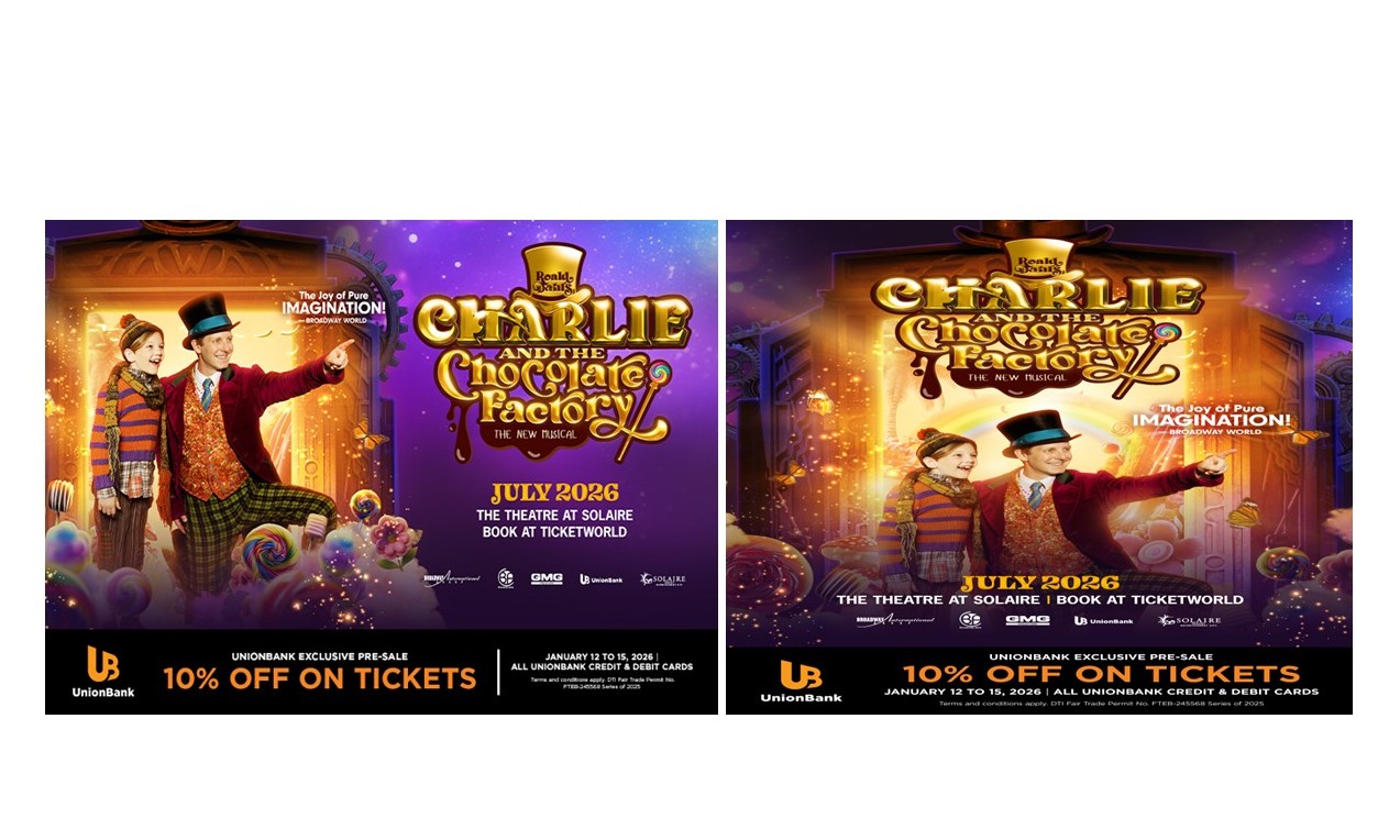 UnionBank Starts the Year with a Golden Ticket: Cardholders Get First Access to Charlie and the Chocolate Factory the Musical