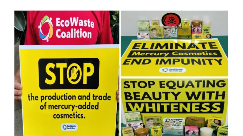EcoWaste Coalition Tags 13 Skin Lightening Products Adulterated with Toxic Mercury