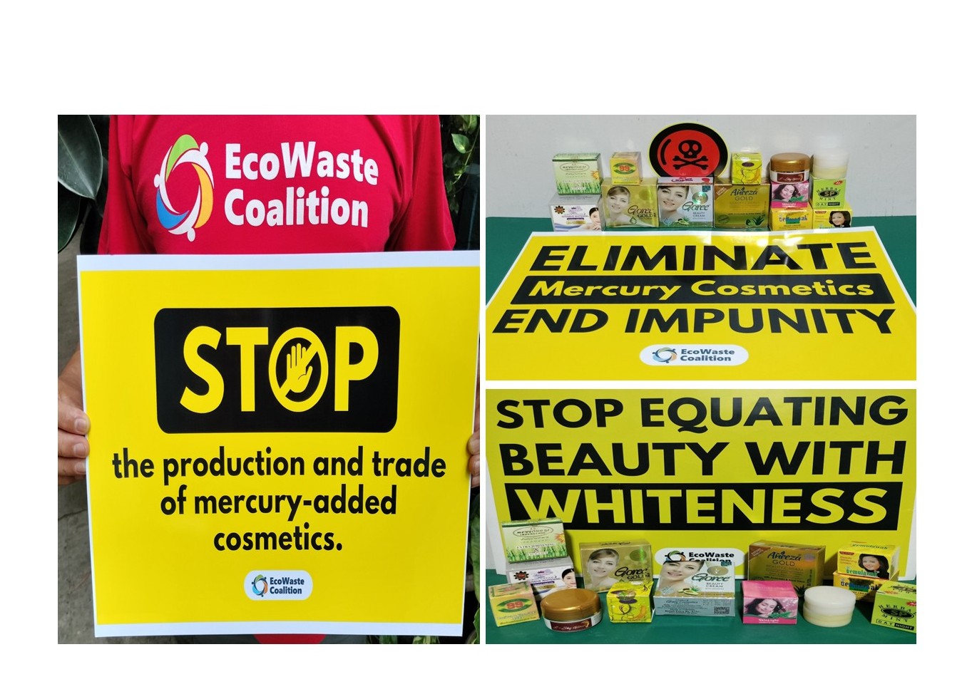 EcoWaste Coalition Tags 13 Skin Lightening Products Adulterated with Toxic Mercury
