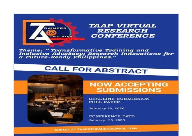 Ikatlong TAAP Research Conference idaraos sa Online na platform