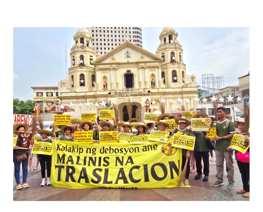 EcoWaste Coalition Assembles in Plaza Miranda to Press for Waste-Free Conduct of Traslacion 2026