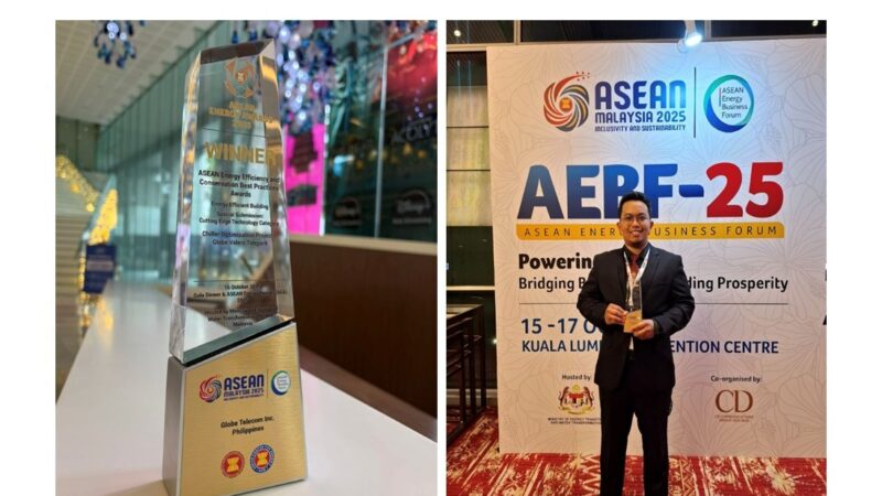 Globe Wins Prestigious ASEAN Energy Award for Decarbonization Initiative