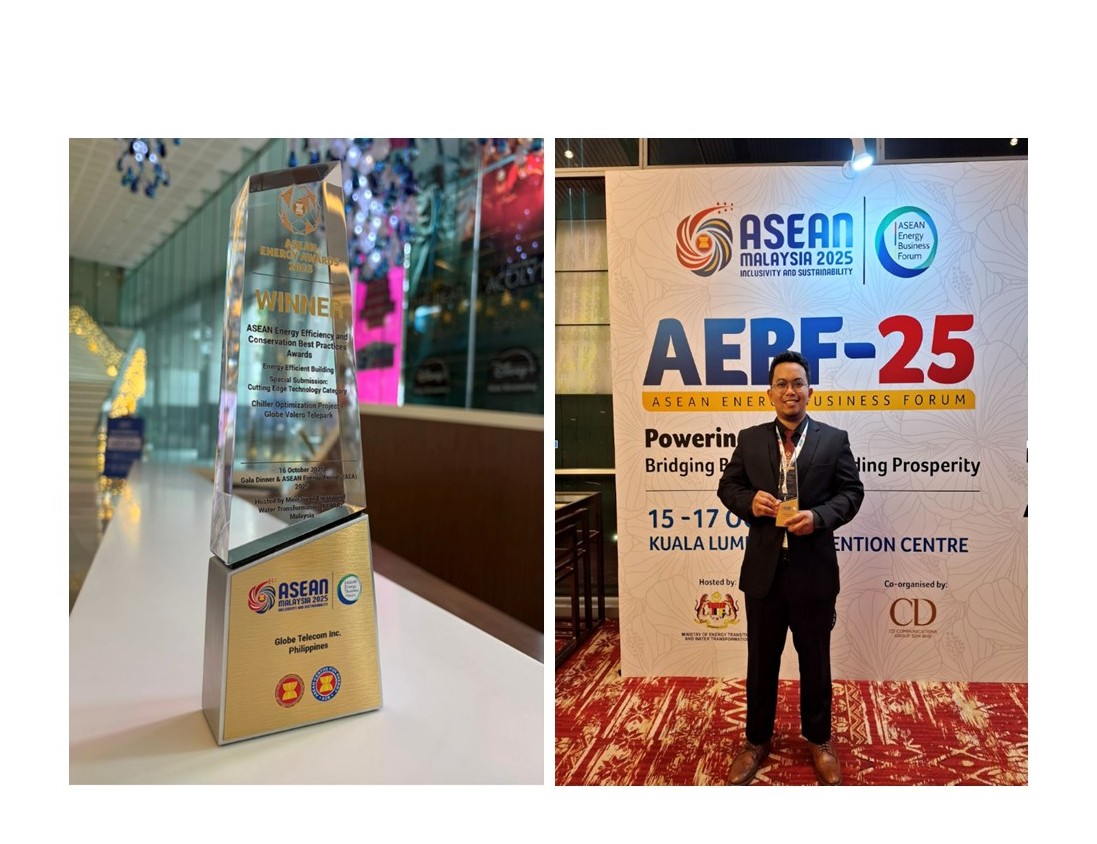Globe Wins Prestigious ASEAN Energy Award for Decarbonization Initiative
