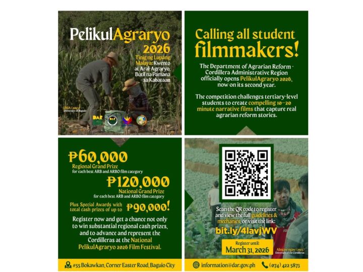 DAR-CAR launches PelikulAgraryo 2026 film competition for Cordillera students