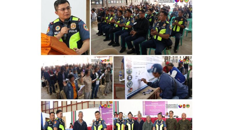 89 Former CTG Members Withdraw Support, Pledge Loyalty to Government in Ifugao