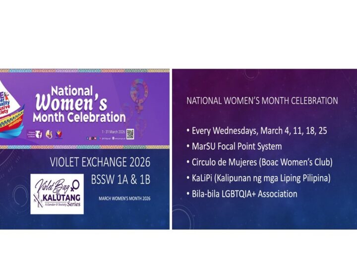 Gender and Society Violet Exchange every Wednesday of March, Women’s Month