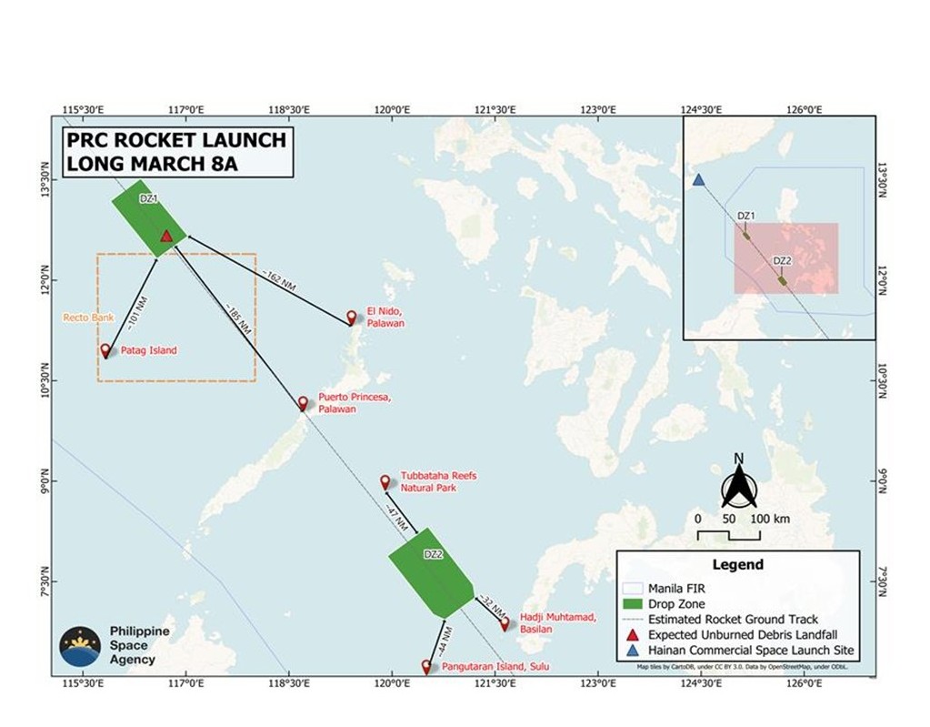 Advisory on the Long March 8A rocket launch