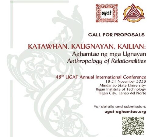 Tumatanggap na ng mga Panukala para sa ika-48ng Kumperensiya ng UGAT tungkol sa Aghamtao ng mga Ugnayan