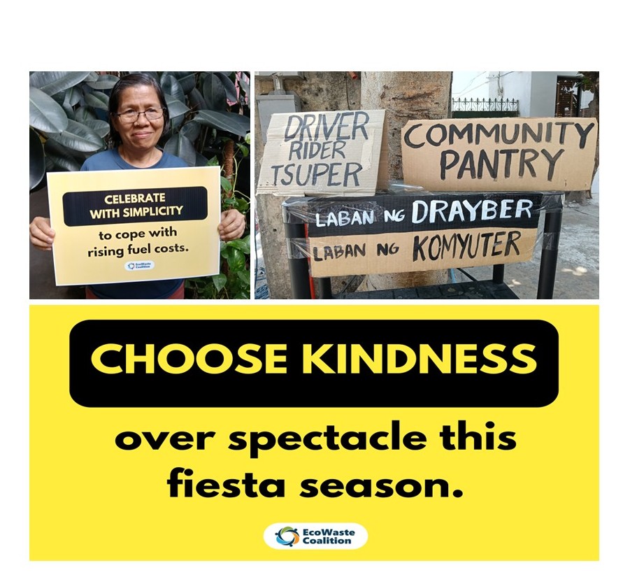 EcoWaste Coalition Pushes for Frugal Fiestas this Summer amid Soaring Oil and Gas Prices