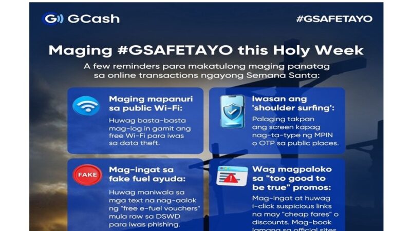GCash urges vigilance against online scams and fraud this Holy Week