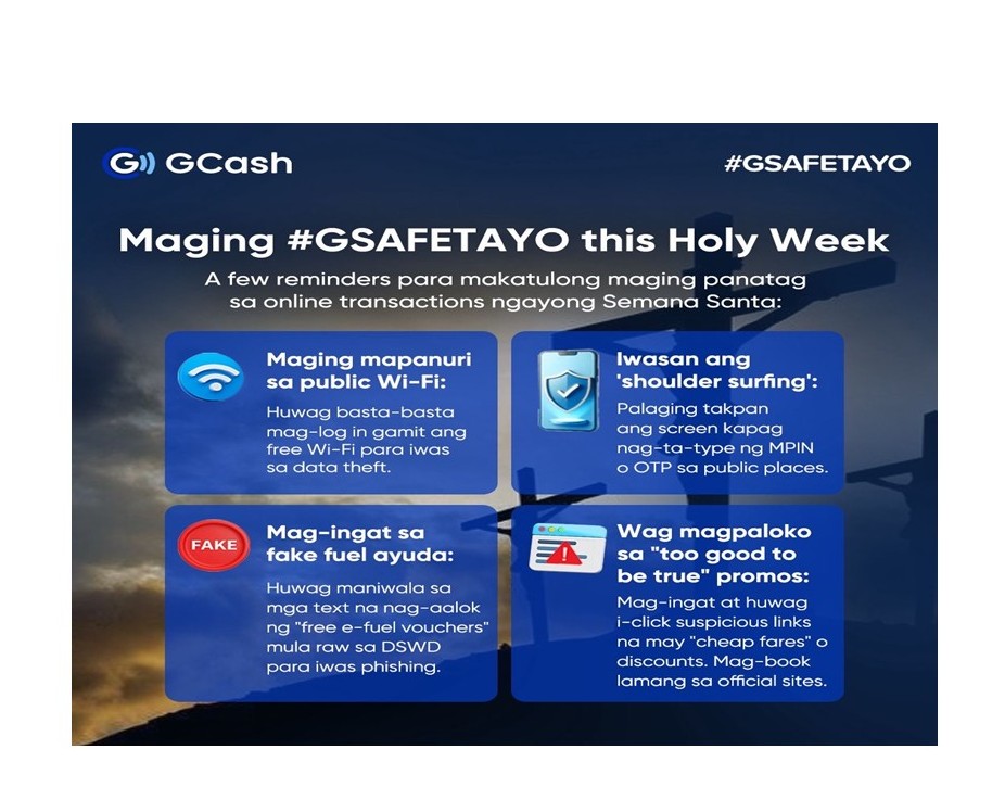 GCash urges vigilance against online scams and fraud this Holy Week