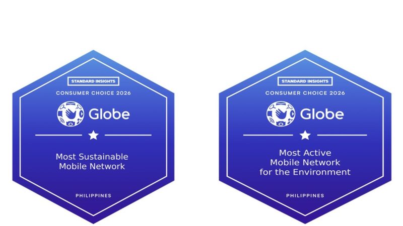 Globe Secures Back-to-Back Wins as Most Sustainable and Most Active Mobile Network for Environment at 2026 Consumer Choice Awards