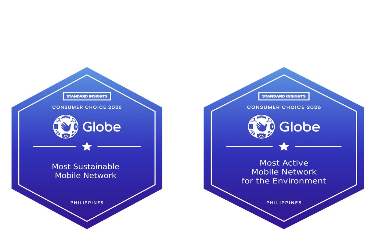 Globe Secures Back-to-Back Wins as Most Sustainable and Most Active Mobile Network for Environment at 2026 Consumer Choice Awards
