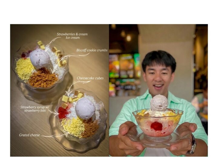 Strawberry, Biscoff, and Cheese in a new Mang Inasal Halo-Halo treat