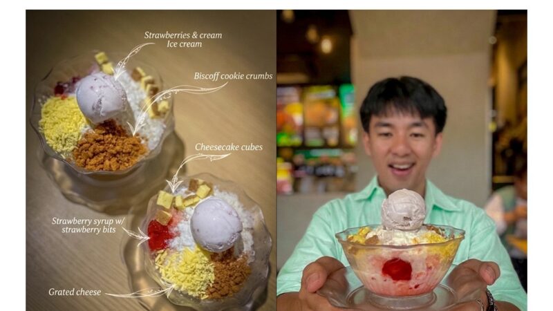 Strawberry, Biscoff, and Cheese in a new Mang Inasal Halo-Halo treat