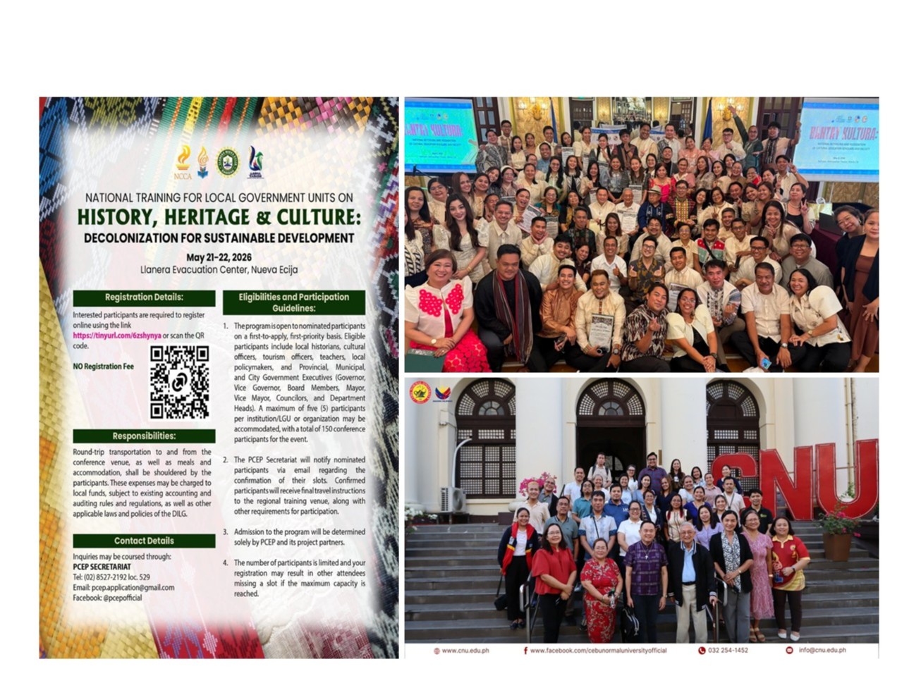 Bantay Kultura, Pagtabok at History, Heritage & Culture handog ng PCEP ngayong Buwan ng Pamana
