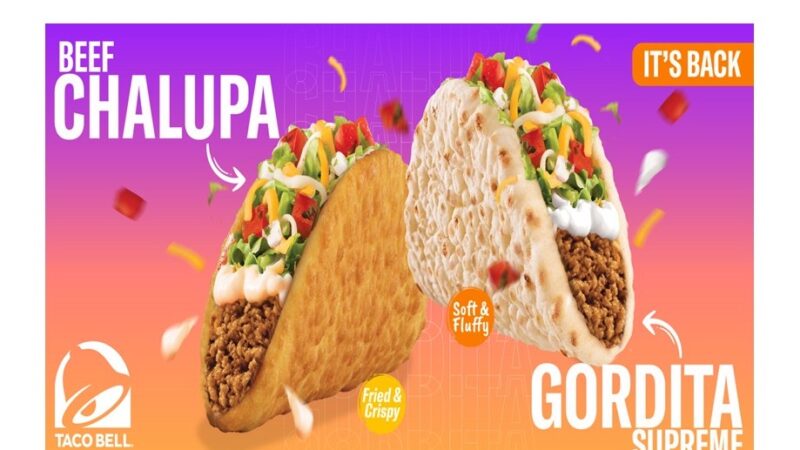 Two icons return as Taco Bell welcomes back the Chalupa and Gordita Supreme