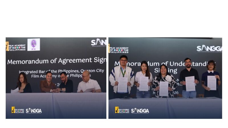 Film Academy Signs Partnerships with the Integrated Bar of the Philippines and PhilHealth to Support Film and Audiovisual Workers