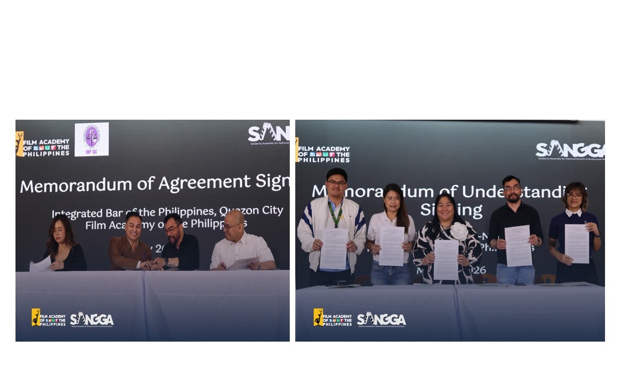 Film Academy Signs Partnerships with the Integrated Bar of the Philippines and PhilHealth to Support Film and Audiovisual Workers