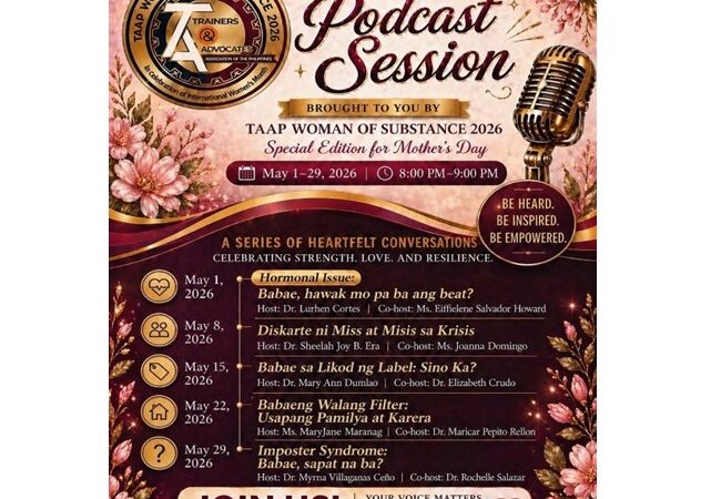 TAAP Invites one and all to its Women of Substance Podcast Sesh