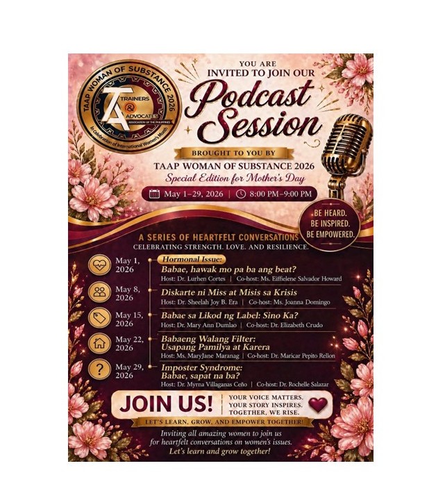 TAAP Invites one and all to its Women of Substance Podcast Sesh