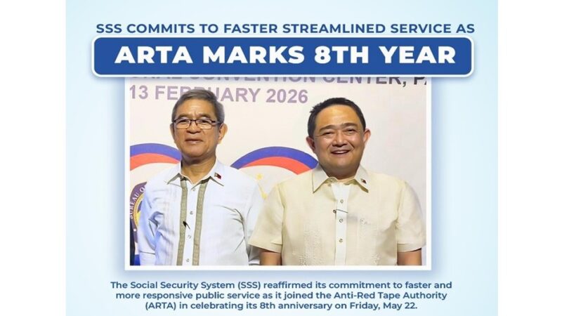 SSS commits to faster, streamlined services as ARTA marks 8th year