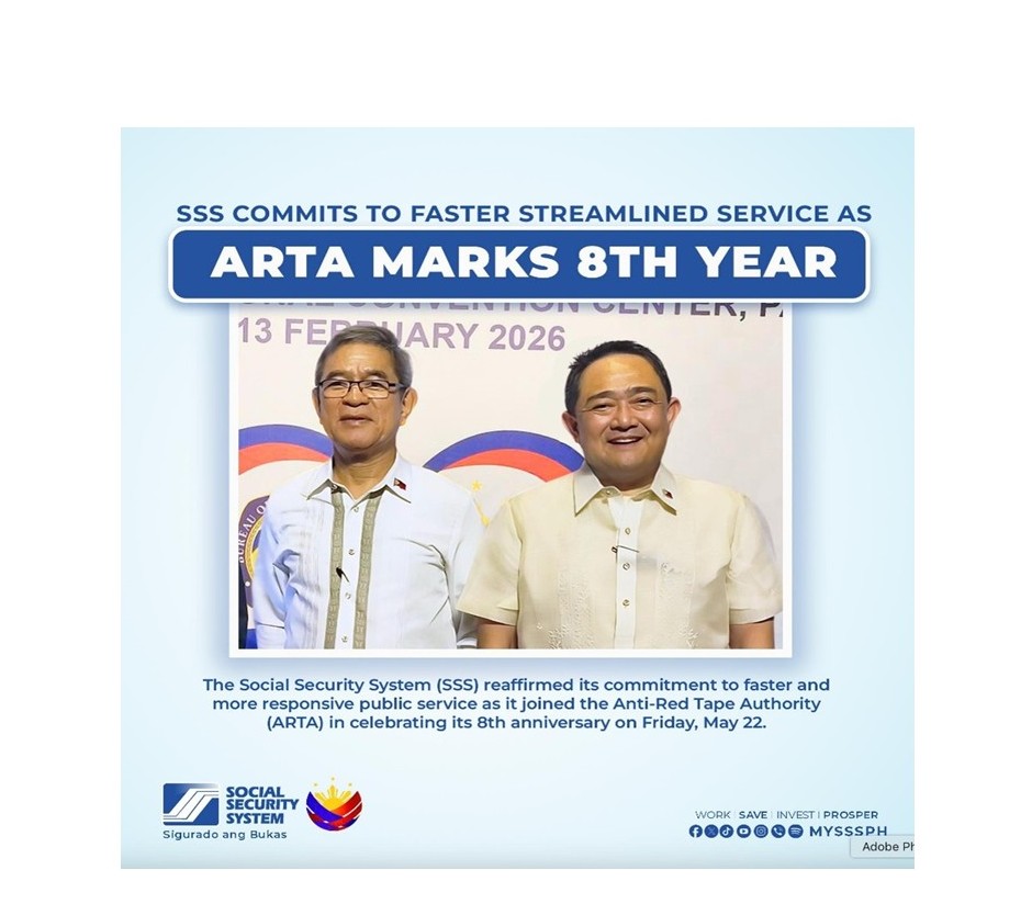 SSS commits to faster, streamlined services as ARTA marks 8th year