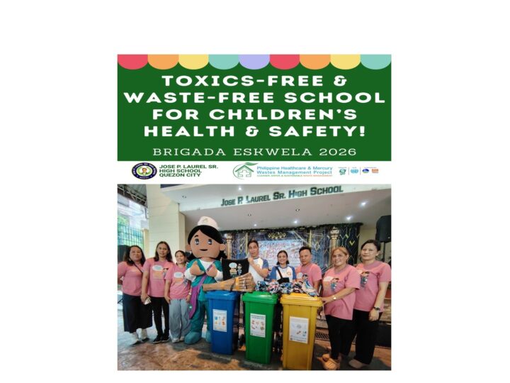 Healthcare Waste Project Joins Brigada Eskwela Cleanup Drive in Jose P. Laurel Sr. High School